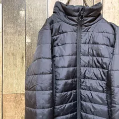 《激レア》プーマ PUMA 黒☆ダウンジャケット L デカロゴ ビッグロゴ ビッグプリント スリーブロゴ ワンポイントロゴ ラバーロゴ ブラック hr