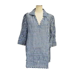 ルミノア Le minor シャツ/ブラウス チェック サイズ 38 ブルー レディース s_z F-M9512のサムネイル