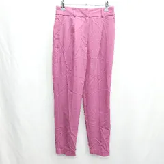 ◇ Θ NATURAL BEAUTY BASIC ナチュラルビューティーベーシック タック カラースラックス サイズM ピンク系 レディース E  【1412260003421】