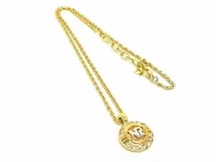 ■極美品■ NINA RICCI ニナリッチ ラインストーン ネックレス ペンダント アクセサリー ゴールド系×シルバー系 DE5264