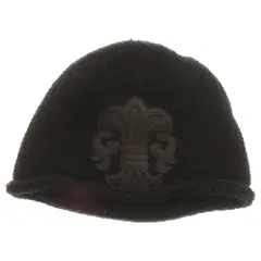 CHROME HEARTS (クロムハーツ) BEANIE CASH レザーパッチビーニー BSフレアパッチ付きカシミアニット帽子のサムネイル