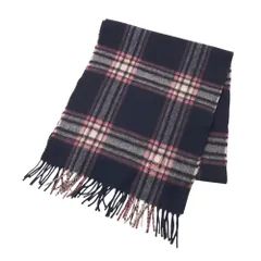 【未使用品】ダンヒル カシミヤ100%マフラー・ワインレッド（30×132cm） マフラー】カシミヤ100%・リバーシブル・無地・チャコールグレーx