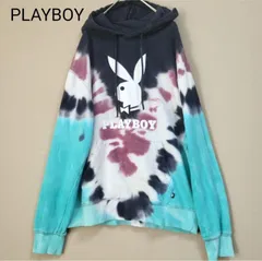 PLAYBOY　プレイボーイ　フード付きパーカー　メンズ　タイダイ柄　M