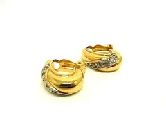 ■美品■ NINA RICCI ニナリッチ ラインストーン ピアス アクセサリー レディース ゴールド系 DE8565のサムネイル
