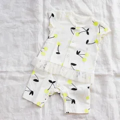 SALE【60％OFF/セール】【春夏】maarook【マルーク】天竺チェリープリントロンパース（80）117-0202014