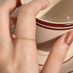 マットラインリング ステンレスリング 華奢リング リング 指輪 マット加工 ラインリング シンプルデザイン 金属アレルギー対応 デザインリング 韓国アクセサリー 338R シースキー【seasukii】