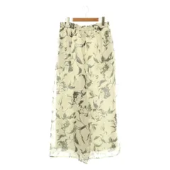 エブール 24AW シルクリネンオーガンジープリント イージーワイドパンツ