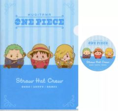 [중고] 상품 세트 루피 & 조로 & 상디 (보리 타마 / 블루) 밀짚 모자 스토어 콜라보레이션 A4 클리어 파일 & 스티커 세트 [이치 반 쿠지 원피스 미래 섬 에그 헤드 ~ 너에 대한 생각 ~] I 상