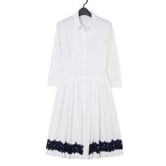 PRADA  プラダ　ビーズ ストレッチシャツワンピース＊