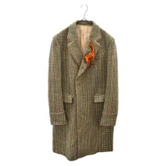 GUCCI (グッチ) 19AW ブローチ付き 千鳥格子 チェック コート ブラウン 697U02のサムネイル