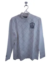 【未使用品】Kappa(カッパ) 長袖ハイネックシャツ 白総柄 メンズ LL ゴルフ用品 2404-0418 新品