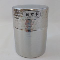 【未使用品】ステンレス性茶筒　日本製