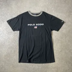 90's vintage POLO SPORT RALPH LAUREN POLO 2000 プリント USAflag リンガー Tシャツ カットソー ポロスポーツ ラルフローレン