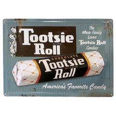 新品　TOOTSIE ROLL　ブリキ看板　トッツィロール　アメリカン雑貨　看板　アメカジ　ヴィンテージ　レトロ　おしゃれ　E782