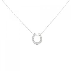 【新品】PT900/PT850 ホースシュー ダイヤモンド ネックレス 0.15CT