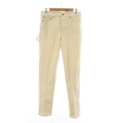 トリーバーチ TORY BURCH カラーデニム パンツ ジーンズ タグ付き ボタンフライ ウエストゴム 27 S ベージュ 44440 ■GY31 /MQのサムネイル