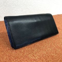 Paul Smith ポールスミス カラードエッジ 長財布 ブラック メンズ レザー　●