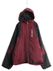 【お得なクーポン配布中!】 90s アディダス 中綿 ナイロン パーカー ジャケット メンズ XL / 90年代 adidas オールド ジャンパー ウォームアップ キルティング 3ライン