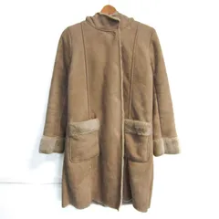 キャサリンロス ムートンコート フード アウター レディース Mサイズ ブラウン KATHARINE ROSS 【中古】のサムネイル