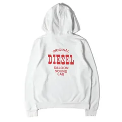DIESEL ディーゼル パーカー ホワイト 白 サイズ:M | ロゴ スウェット パーカー (S-GINN-HOOD-K28 A07810 OHAYT) | トップス フーディー プルオーバー【メンズ】【中古】