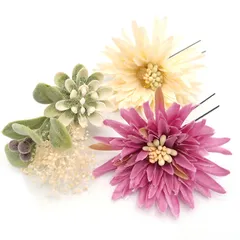 髪飾り 成人式 振袖 浴衣 袴 ３点セット 紫 結婚式 入学式 入園式 卒園式 卒業式 七五三 753 ブライダル 前撮り 和装 日本製 花 かんざし フォーマル 簪 花飾り ガーベラ 人気 着物 ムラサキ W 28 323-278 u884　Si