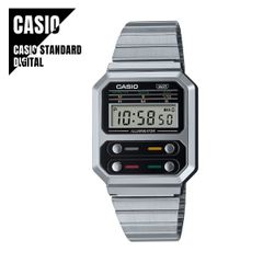 【即納】CASIO STANDARD カシオ スタンダード デジタル メタルバンド A100WE-1A 腕時計 CASIO専用ケース付き メンズ メール便送料無料