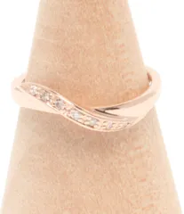 美品 ヨンドシー リング 指輪 K10 ダイヤ レディース SIZE 7号 4℃