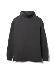 チャコール_M [グッドウェア] BIGロンT タートルネック USAコットン メンズ レディース (M, チャコール)