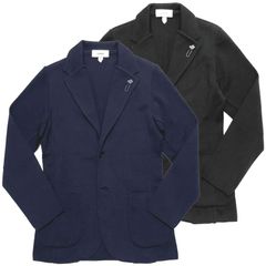 LARDINI ラルディーニ ジャケット / シングル ノッチドラペル ウール ミラノリブ 2B ニットジャケット ネイビー ブラック