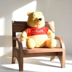 木目が鮮やかなミニベンチ