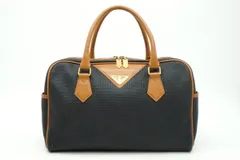 イヴ・サンローラン　YSL オールレザー　ダークブラウン 総柄　ボストンバッグ イヴ・サンローラン YSL オールレザー ダークブラウン 総柄