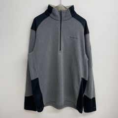 Columbia ハーフジップ フリース スウェット ボア OMNI-SHIELD グレー/ネイビー バイカラー【メンズL】