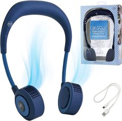 W Fan☆首掛け☆電動ファン☆ ネッククーラー☆ハンディ☆扇風機☆スパイス正規品☆新品☆ネイビー