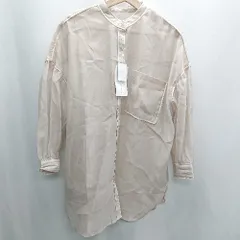 ◇ ⊂ Φ ◎●未使用● classicalelf クラシカルエルフ シアー 長袖 ブラウス サイズM ベージュ系 レディース E  【1410290051153】