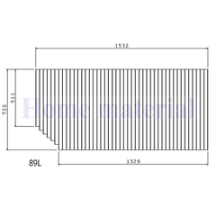 送料無料 お風呂のふた TOCLAS トクラス (旧ヤマハ） 89L ストーリー用（ 品番 ）GFFMGDW2A1 巻きフタ Lタイプ 風呂ふた 巻きふた （ 寸法 ） W1532mm×D720mm