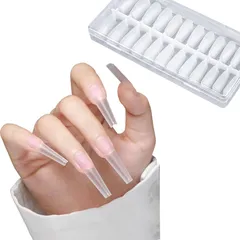 【数量限定】超薄 自然なフィット感 高耐久 つや消し VitalBloomネイルチップ 240枚 収納ケース付きフルカバー プレーンチップ クリアチップ