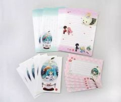 [중고] 종이 제품 (캐릭터) 유키 미쿠 일본식 레터 세트 [SNOW MIKU 2013] 삿포로 팩토리 홀 & 신 치토세 공항 한정