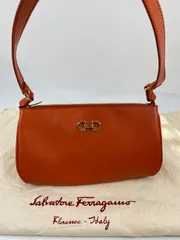 Salvatore Ferragamo フェラガモ ガンチーニ オレンジ ゴールド金具 管理番号：7004★