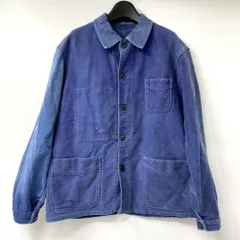 【中古】50s LE MONT ST MICHEL モールスキンジャケット Vポケット サイズ不明 ブルー ルモンサンミシェル[17]のサムネイル