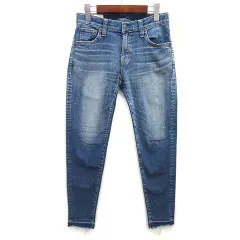 ビッグジョン Big John キャロットレグ ジーンズ ストレッチ テーパード デニム パンツ ペイント ブルー 26 MMM134J