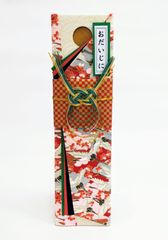 コロコロコイン 彩どりおふだ 華やかな友禅和紙 羽ばたく鶴と桜 赤 桃色 ピンク 御祝儀 ご長寿お祝い 手作りの想いが伝わります
