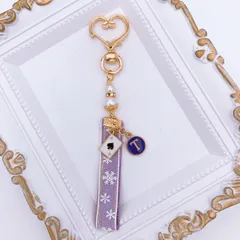 推し ❤︎ メンカラ 雪トランプチャーム 紫　★ハンドメイド