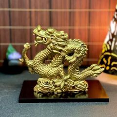 龍の置物 全長41cm ゴールド 村田宏作 昇龍 高岡銅器 - メルカリ