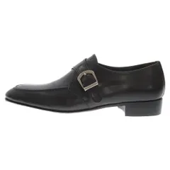 BARNEYS NEWYORK (バーニーズ ニューヨーク) シングルモンク レザードレスシューズ ブラック BN19029のサムネイル