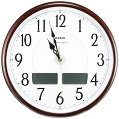【新品・2営業日で発送】CASIO カシオ CASIO (カシオ) 電波アナログ掛け時計 温度・湿度表示 茶木目調 ITM-200J-5BJF ITM-200J-5BJF