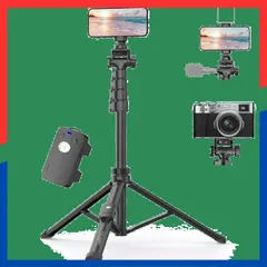 【在庫処分】スタンド じどり棒 携帯 さんきゃく セルカ棒 長い 遠隔撮影リモコン 自撮り棒 360°回転調整 スマホスタンド 三脚 カメラ三脚/一脚 三脚 ミニ三脚 カメラ スマホ 安定 170cm 40Wcob撮影用ライト/ビデオカメラ/ウェブカメラ/iP
