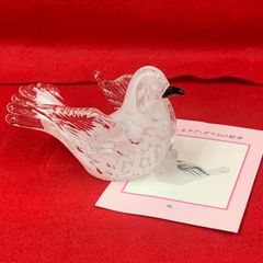 フランス製】LALIQUE ラリック クリスタル スズメ フィギュリン 置物