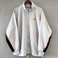 90's adidas アディダス トラックジャケット ジャージ スポーツウェア シルバー 銀 メンズ Oサイズ