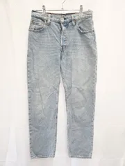 ◇ Θ Levi's リーバイス ボタンフライ 501 ストレート ジーンズ デニム パンツ サイズW25 L26 ブルー系 レディース E  【1507230008121】