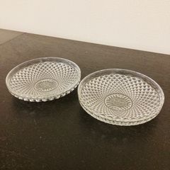 昭和レトロ　デルモンテのガラス小皿・2枚セット　ノベルティ
